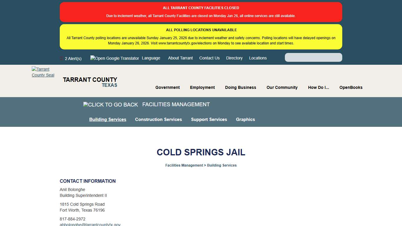 Cold Springs Jail